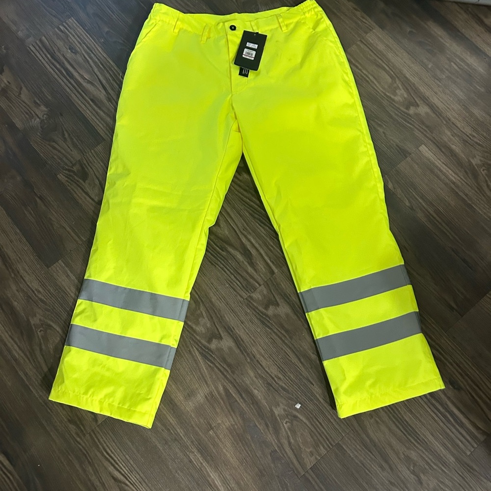 Hawke & Co safety work pants fluorescent yellow XXL Class 2 high visibility